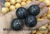 CDN12 30mm round pyrite gemstone decorations wholesale