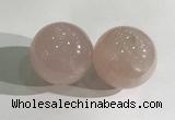 CDN1203 40mm round rose quartz decorations wholesale