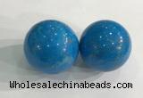 CDN1219 40mm round dyed white howlite decorations wholesale