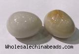 CDN1351 35*45mm egg-shaped yellow jade decorations wholesale