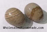 CDN1383 35*45mm egg-shaped picture jasper decorations wholesale