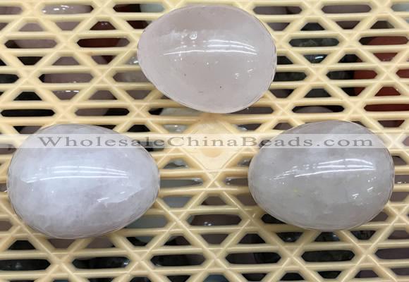 CDN306 30*40mm egg-shaped rose quartz decorations wholesale