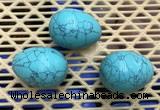 CDN315 30*40mm egg-shaped imitation turquoise decorations wholesale