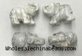 CDN382 20*40*30mm elephant white howlite decorations wholesale