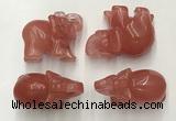 CDN385 20*40*30mm elephant cherry quartz decorations wholesale