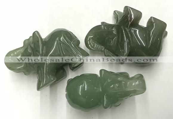 CDN419 25*50*35mm elephant green aventurine decorations wholesale