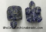 CDN456 38*55*28mm turtle blue spot stone decorations wholesale