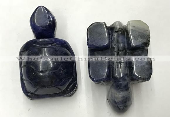 CDN457 38*55*28mm turtle sodalite decorations wholesale