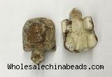 CDN460 38*55*28mm turtle picture jasper decorations wholesale