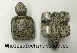 CDN461 38*55*28mm turtle dalmatian jasper decorations wholesale