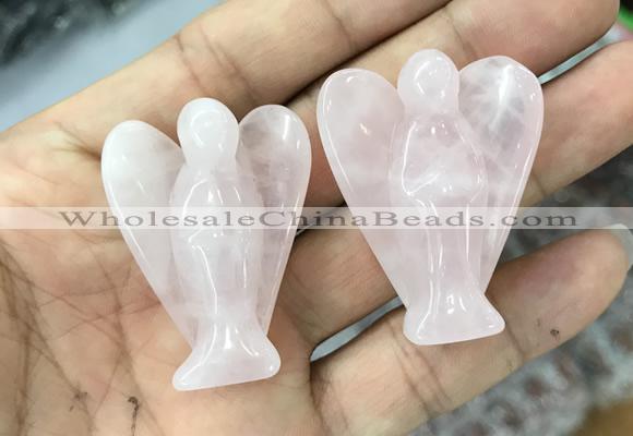 CDN471 30*40mm angel rose quartz decorations wholesale