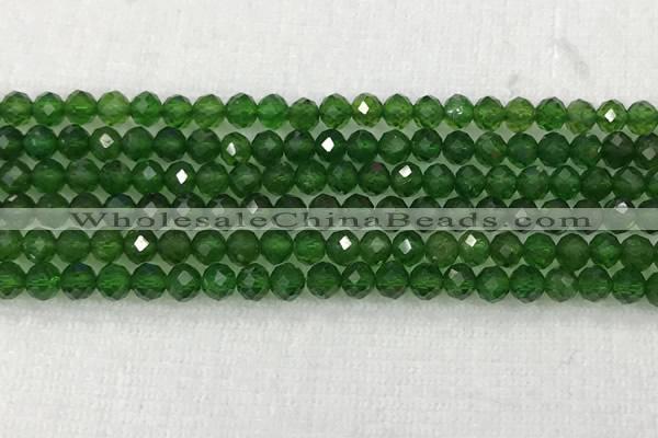 CDP78 15.5 inches 6mm faceted round diopside gemstone beads