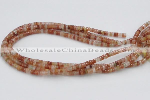 CDQ03 15.5 inches 3*6mm rondelle natural red quartz beads wholesale