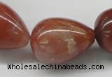 CDQ40 15.5 inches 22*30mm teardrop natural red quartz beads