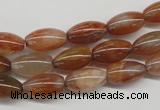 CDQ43 15.5 inches 7*13mm rice natural red quartz beads wholesale