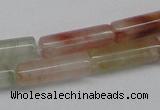 CDQ50 15.5 inches 4*13mm tube natural red quartz beads wholesale