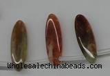 CDQ57 Top-drilled 8*25mm marquise natural red quartz beads wholesale