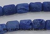 CDQ603 8 inches 6*8mm drum druzy quartz beads wholesale