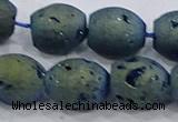 CDQ626 8 inches 10*12mm rice druzy quartz beads wholesale