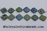 CDQ664 8 inches 25*25mm diamond druzy quartz beads wholesale