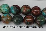 CDS189 15.5 inches 14mm round dyed serpentine jasper beads