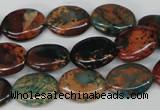 CDS207 15.5 inches 12*16mm oval dyed serpentine jasper beads