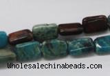 CDS22 16 inches 8*12mm rectangle dyed serpentine jasper beads wholesale