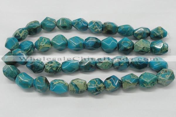 CDS24 16 inches 15*20mm nuggets dyed serpentine jasper beads wholesale