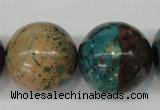 CDS29 15.5 inches 24mm round dyed serpentine jasper beads