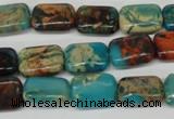 CDS40 15.5 inches 10*14mm rectangle dyed serpentine jasper beads