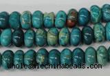 CDS45 15.5 inches 6*10mm rondelle dyed serpentine jasper beads