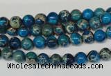 CDT265 15.5 inches 6mm round dyed aqua terra jasper beads