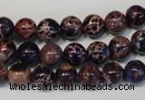 CDT362 15.5 inches 8mm round dyed aqua terra jasper beads