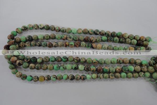 CDT851 15.5 inches 6mm round dyed aqua terra jasper beads wholesale