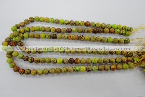 CDT861 15.5 inches 6mm round dyed aqua terra jasper beads wholesale