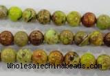 CDT862 15.5 inches 8mm round dyed aqua terra jasper beads wholesale