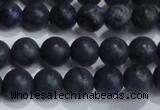 CDU202 15.5 inches 8mm round matte blue dumortierite beads