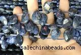 CDU222 Top drilled 10*14mm faceted briolette dumortierite beads