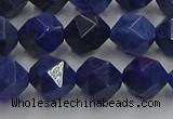 CDU338 15.5 inches 10mm faceted nuggets blue dumortierite beads