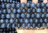 CDU354 15.5 inches 12mm round blue dumortierite beads wholesale