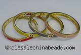 CEB113 7mm width gold plated alloy with enamel bangles wholesale