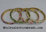 CEB114 6mm width gold plated alloy with enamel bangles wholesale