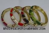 CEB122 16mm width gold plated alloy with enamel bangles wholesale