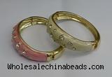 CEB125 16mm width gold plated alloy with enamel bangles wholesale