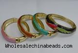 CEB128 16mm width gold plated alloy with enamel bangles wholesale