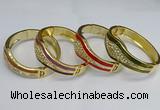 CEB129 22mm width gold plated alloy with enamel bangles wholesale