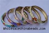 CEB14 5pcs 10mm width gold plated alloy with enamel bangles wholesale