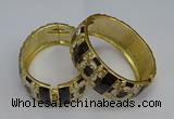 CEB140 24mm width gold plated alloy with enamel bangles wholesale