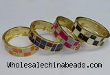 CEB142 20mm width gold plated alloy with enamel bangles wholesale