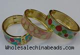 CEB146 19mm width gold plated alloy with enamel bangles wholesale